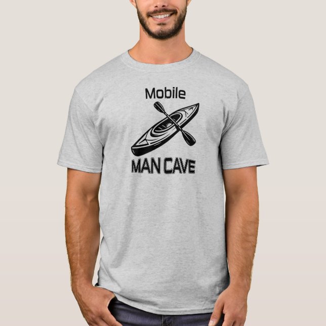 Mobile Man Cave Kayak T-Shirt (Vorderseite)