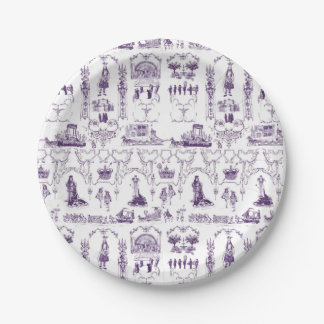 Mobile Mardi Gras Toile Pappteller