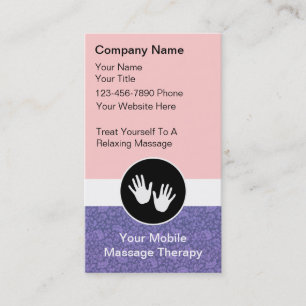 Mobile Massage Business Cards Visitenkarte
