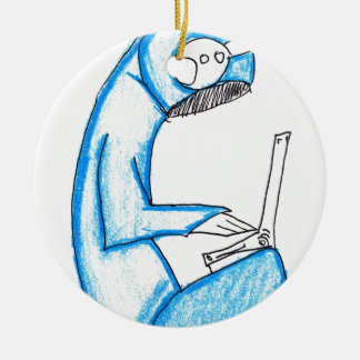 Mobile Music Producer - Blue Keramik Ornament