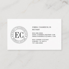 Mobile Notar Public Business Card Visitenkarte