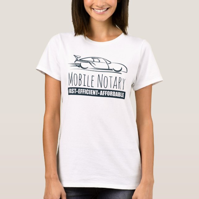 Mobile Notar Public Fast Car T-Shirt (Vorderseite)