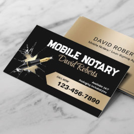 Mobile Notar Signatur Agent Creative Pen Black Visitenkarte