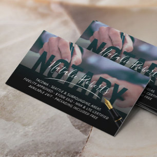 Mobile Notar Signatur Agent Elegante Signatur Visitenkarte