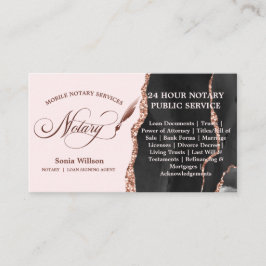 Mobile Notar und Loan Signing Agent Rose Gold Visitenkarte