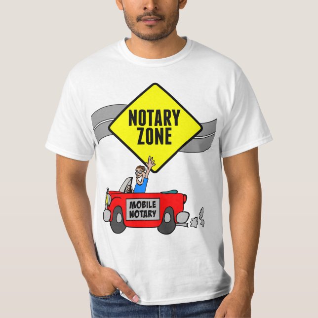 Mobile Notar Zone Gelbe Straße Schild Red Sports C T-Shirt (Vorderseite)