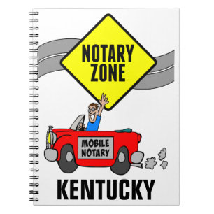 Mobile Notar Zone Red Sports Car Kentucky Notizblock