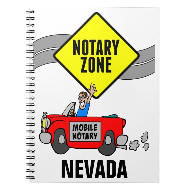 Mobile Notar Zone Red Sports Car Nevada Notizblock (Vorderseite)