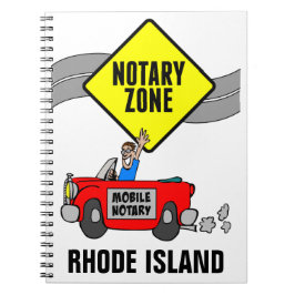 Mobile Notar Zone Red Sports Car Rhode Island Notizblock