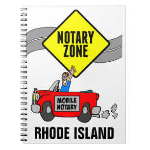 Mobile Notar Zone Red Sports Car Rhode Island Notizblock