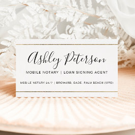 Mobile Notare, öffentliche Typografie Gold Streife Visitenkarte