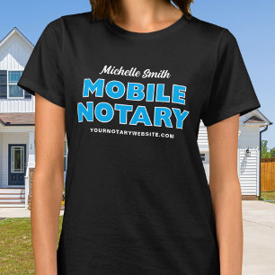Mobile Notary Blue Black Personalisiert T-Shirt