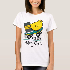 Mobile Notary Chick Riding Skateboard Georgien T-Shirt