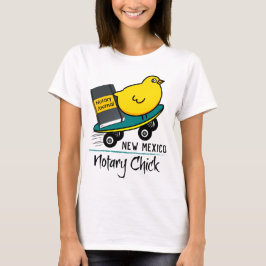 Mobile Notary Chick Riding Skateboard New Mexico T-Shirt