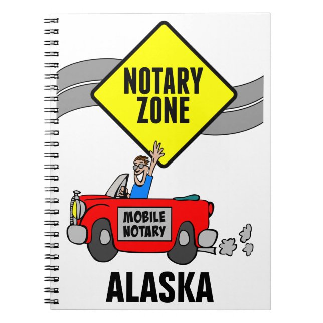 Mobile Notary Zone Red Sports Car Alaska Notizblock (Vorderseite)