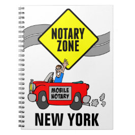 Mobile Notary Zone Red Sports Car New York Notizblock