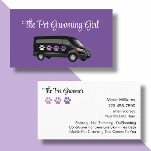 Mobile Pet Grooming Trendige Visitenkarten Visitenkarte