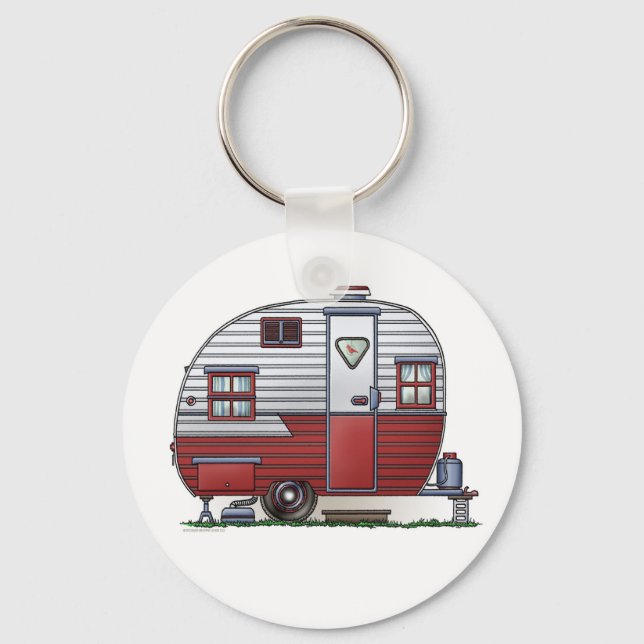 Mobile Scout Camper Schlüsselanhänger (Vorderseite)