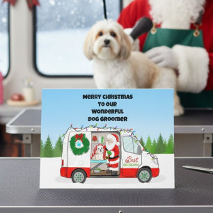 Mobile Weihnachts-Pflege für Haustiere Karte
