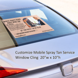 Mobilen Spray-Tanning-Service anpassen Fensteraufkleber