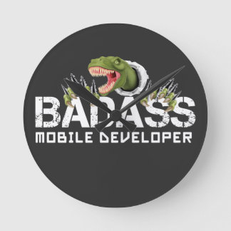 MOBILENTWICKLER DER BADASSE - T-REX MOBILE DEV FUN RUNDE WANDUHR