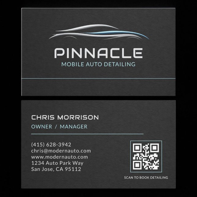 Mobiler Auto-Detailing-QR-Code Professional Visitenkarte (Von Creator hochgeladen)