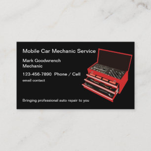 Mobiler Automechaniker Automotive Visitenkarte