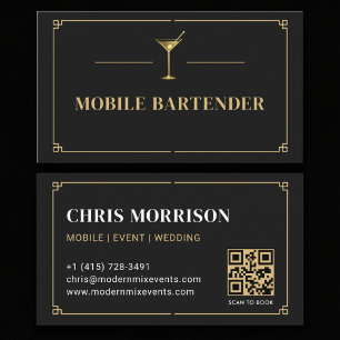 Mobiler Barkeeper QR-Code Professional Visitenkarte