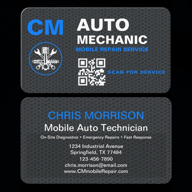 Mobiler Kfz-Techniker QR-Code Visitenkarte (Von Creator hochgeladen)