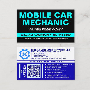 MOBILER MECHANIKER AUTO PFILEGE & AUTO REPARATUR VISITENKARTE
