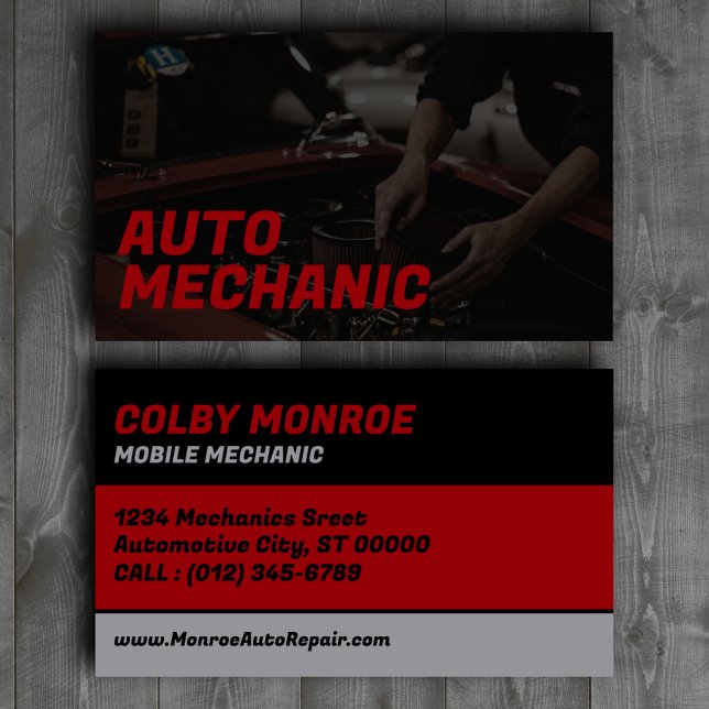 Mobiler Mechaniker Individuelle Visitenkarte (Von Creator hochgeladen)
