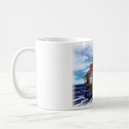 Mobiler mittlerer Buchtleuchtturm Kaffeetasse