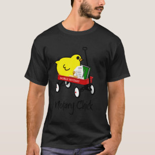 Mobiler Notar Chick Red Wagon Vertragsstempel Nota T-Shirt