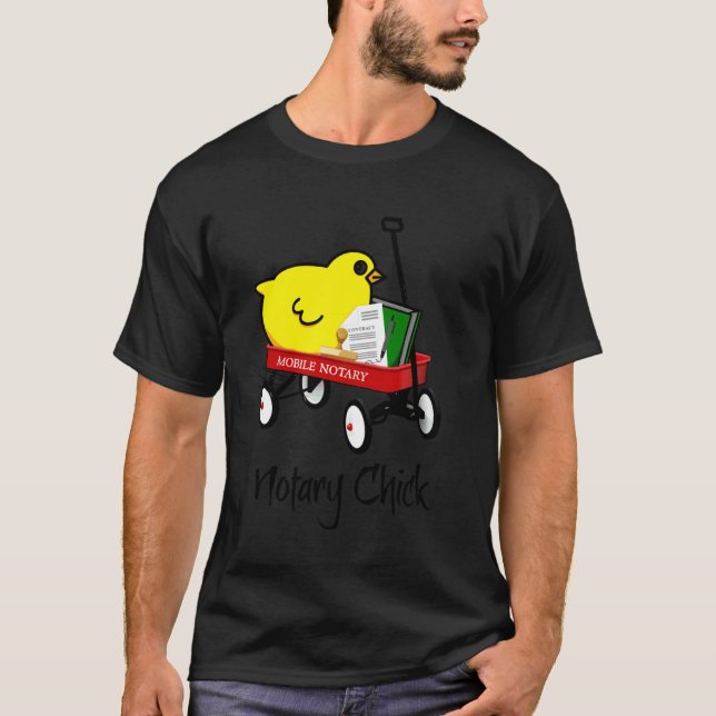Mobiler Notar Chick Red Wagon Vertragsstempel Nota T-Shirt (Vorderseite)