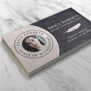 Mobiler Notar Kredit Signing Agent Vintage-Foto Visitenkarte