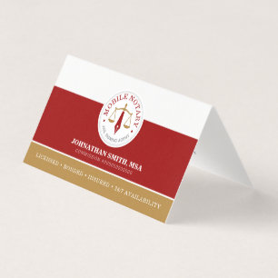Mobiler Rechtsunterzeichnungsagent Leinen Rot Gold