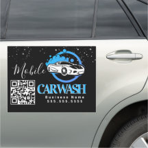 Mobiles Autowasch-Detailing-Fahrzeug-Logo QR-Code
