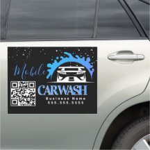 Mobiles Autowasch-Reinigungsfahrzeug-Logo QR-Code