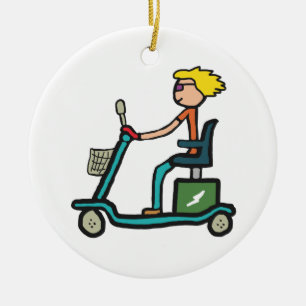 Mobility Scooter Keramik Ornament