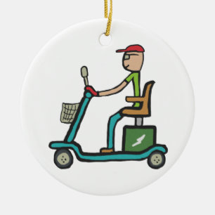 Mobility Scooter Keramik Ornament
