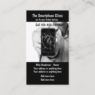 Mobiltelefon-Reparatur-Dienstleistungen Visitenkarte