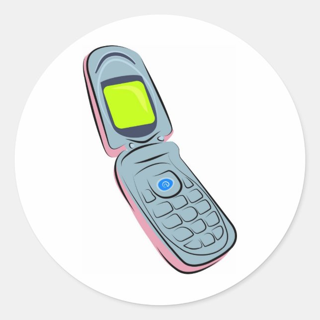 Mobiltelefon Runder Aufkleber (Vorderseite)