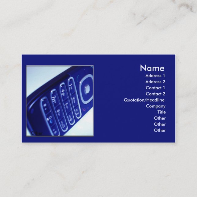 Mobiltelefon Visitenkarte