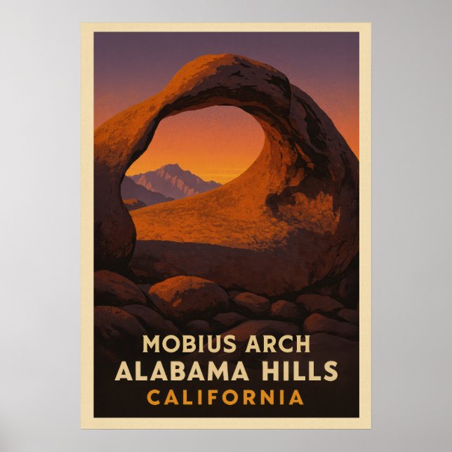 Mobius Arch Alabama Hills California V01 Poster (Vorne)