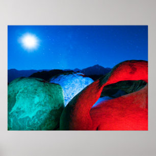 Mobius Arch & Felsen   Alabama Hills, Kalifornien Poster