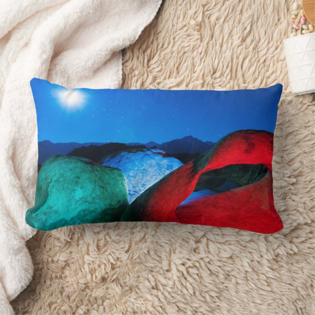 Mobius Arch & Rocks | Alabama Hills, Kalifornien L Lendenkissen (Decke)