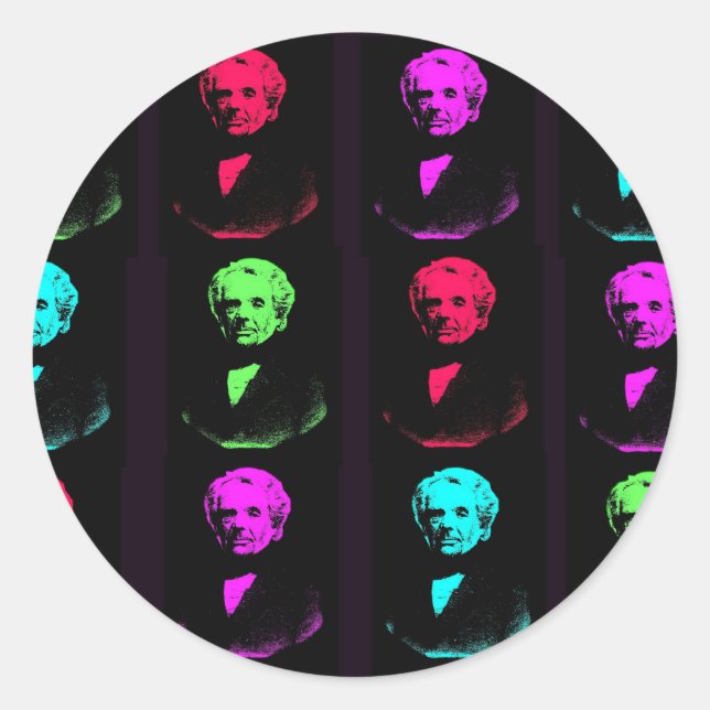 Mobius Collage Runder Aufkleber (Vorderseite)