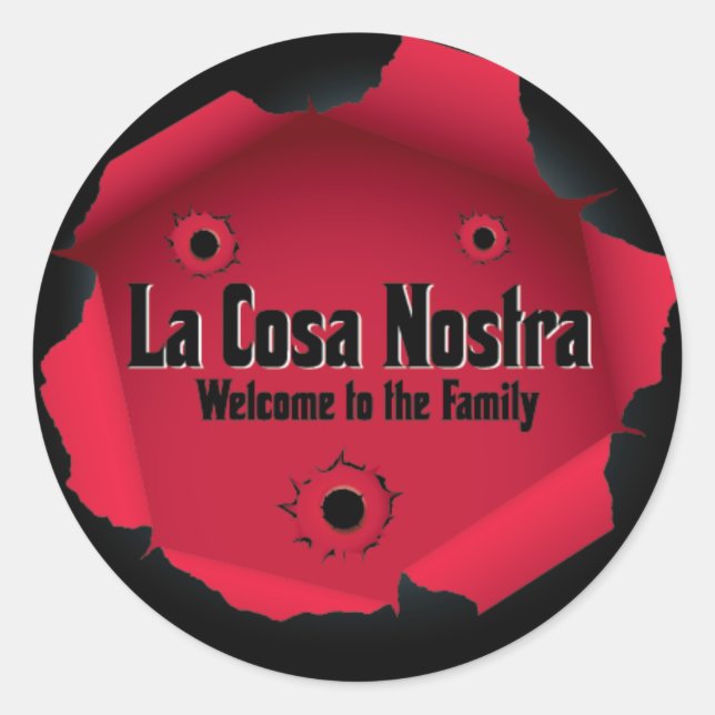 Mobster-Aufkleber Runder Aufkleber (Vorderseite)