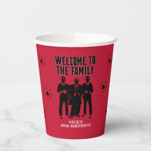 Mobster Birthday, Custom Paper Cup Pappbecher