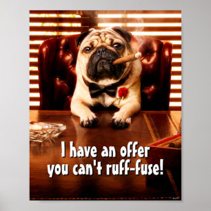 Mobster Dog Poster